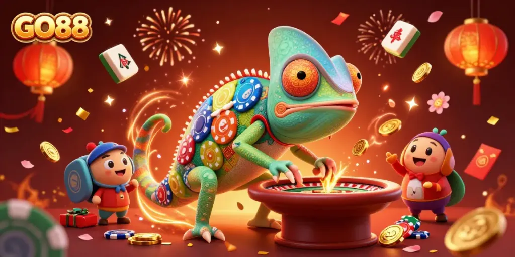 Engage players with exciting GO88 casino experiences featuring dynamic gaming elements and festive visuals.