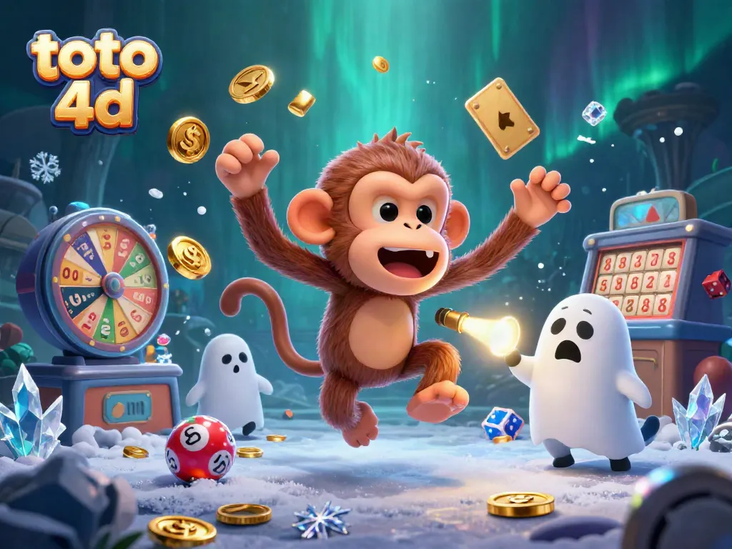 Menang dalam permainan toto 4d dengan suasana kasino yang ramai dan berkilau.