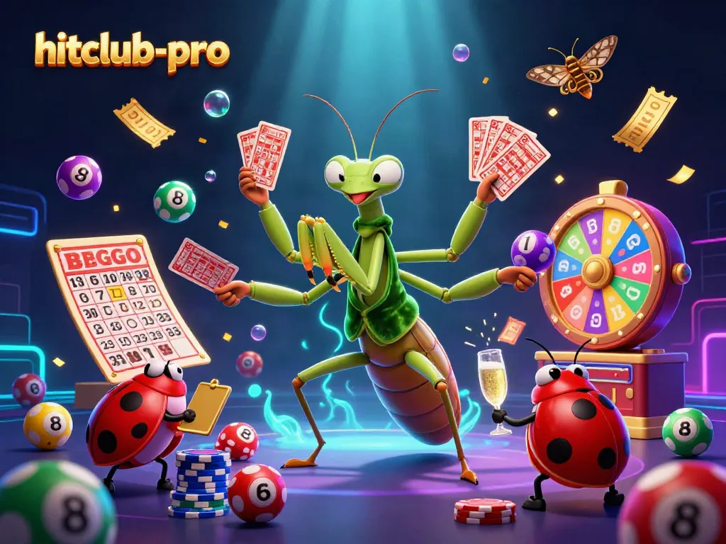 Join the hitclub-pro casino excitement with a vibrant, engaging 3D illustration full of action and energy.