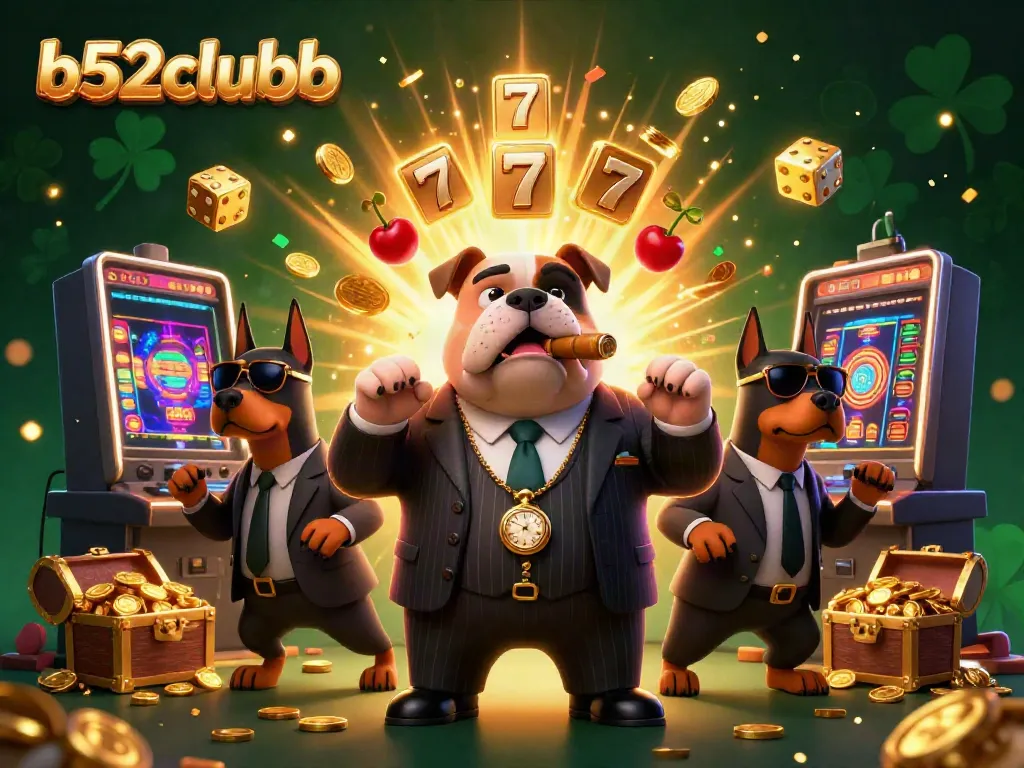 Join the fun at b52clubb with a dynamic casino scene featuring a bulldog mafia boss and riches!