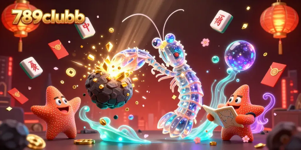 Experience thrilling moments at 789clubb with a galactic samurai and vibrant casino elements.
