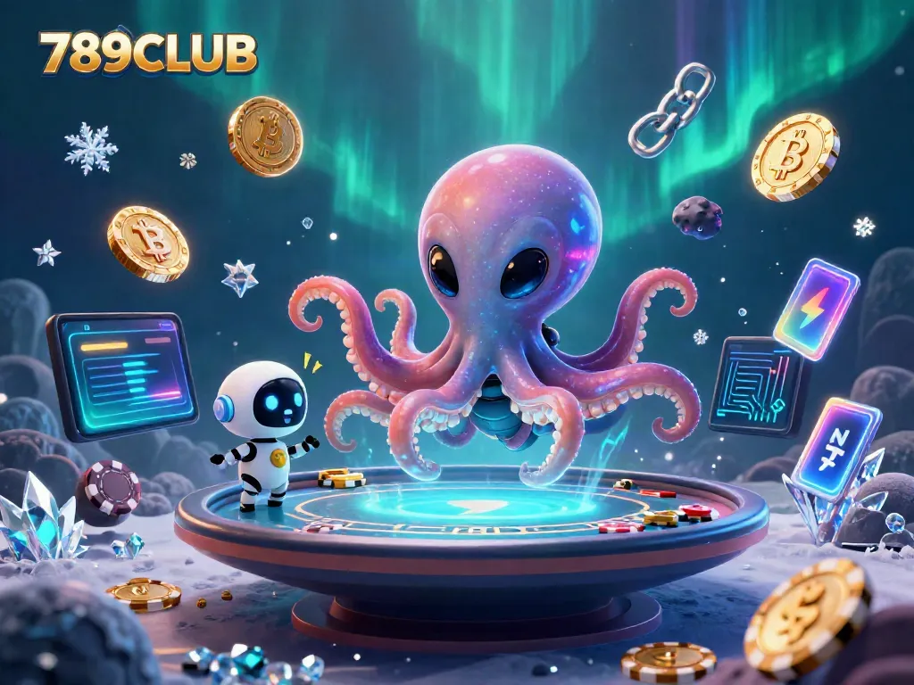 Experience thrilling gameplay at 789CLUB with robots and alien themes in a vibrant poker scene