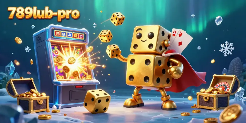 Experience the excitement of 789lub-pro with vibrant casino games featuring golden dice and jackpots.