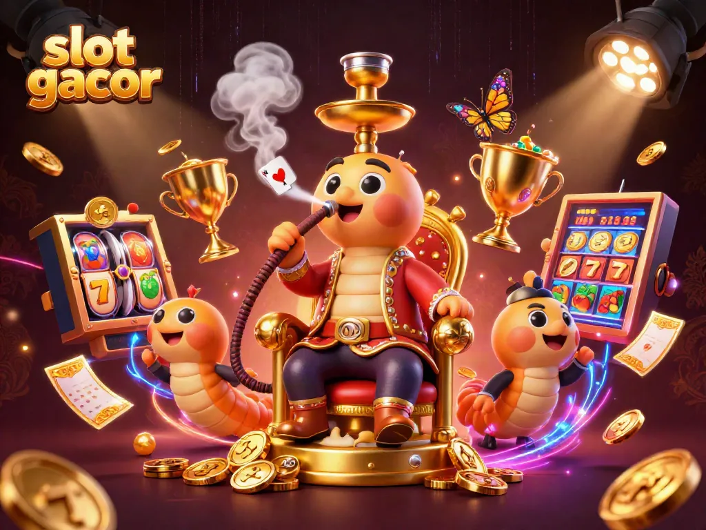 Engage with slot gacor fun as the caterpillar master blows poker symbols among dynamic slot elements.