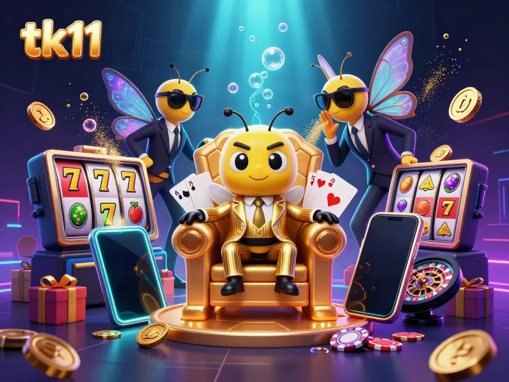 Experience the excitement of tk11 gameplay with a mob boss bee in a thrilling casino scene.