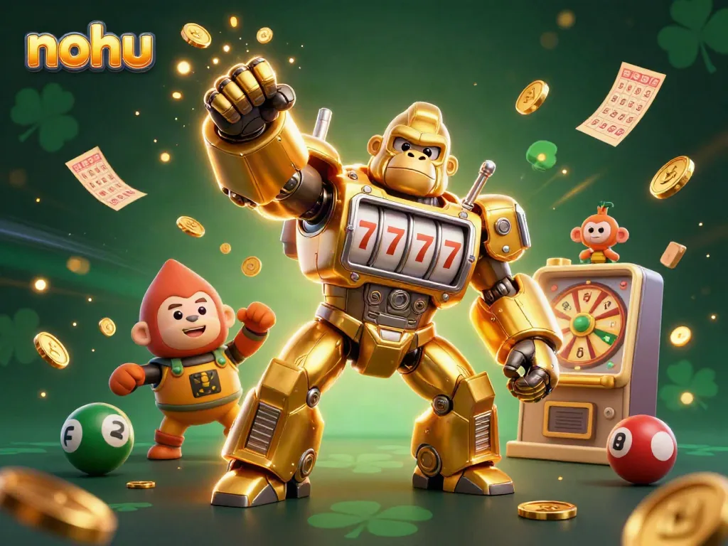 Experience thrilling lottery action with nohu as 3D characters unveil festive elements of excitement.